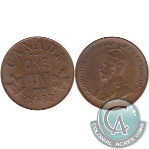 1932 Canada 1-cent EF-AU (EF-45)