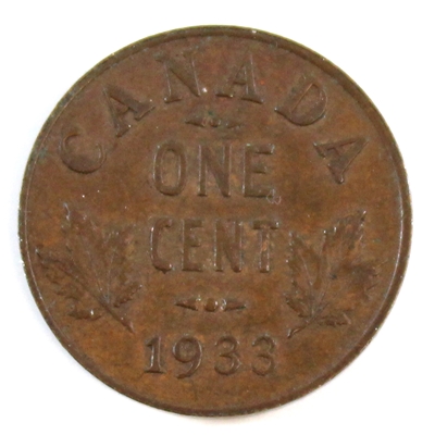 1933 Canada 1-cent EF-AU (EF-45)