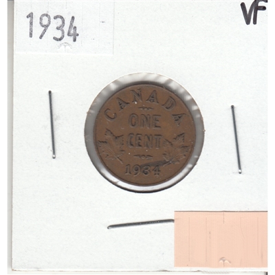 1934 Canada 1-cent Very Fine (VF-20)