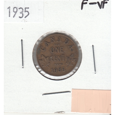 1935 Canada 1-cent F-VF (F-15)