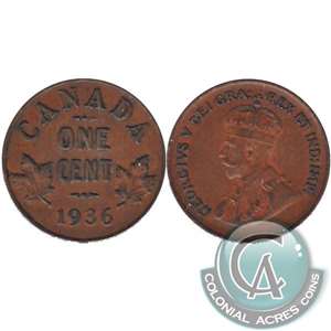 1936 Canada 1-cent AU-UNC (AU-55)