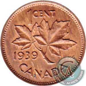 1939 Canada 1-cent Choice Brilliant Uncirculated (MS-64)