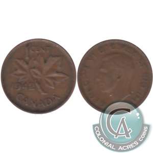 1942 Canada 1-cent Brilliant Uncirculated (MS-63) $