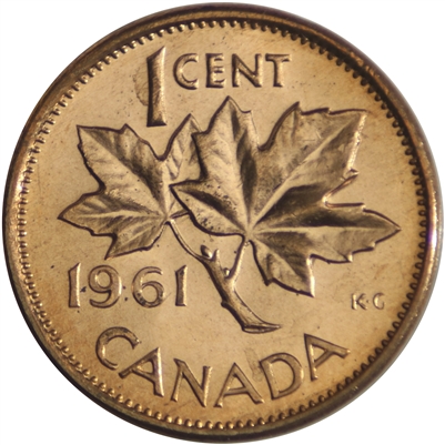 1961 Canada 1-cent Brilliant Uncirculated (MS-63)