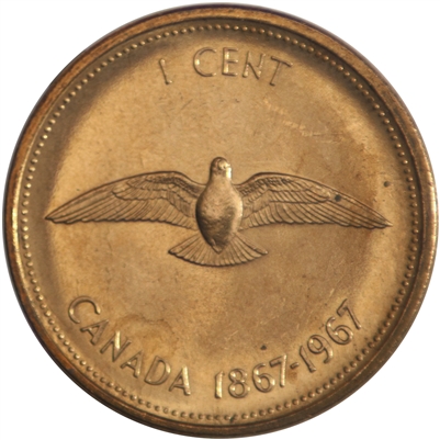 1967 Canada 1-cent Brilliant Uncirculated (MS-63)