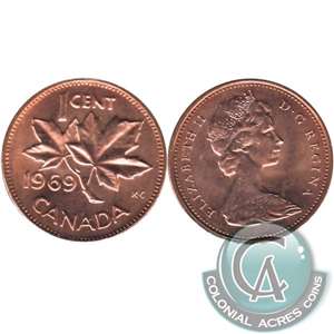 1969 Canada 1-cent Brilliant Uncirculated (MS-63)