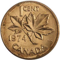 1974 Canada 1-cent Brilliant Uncirculated (MS-63)