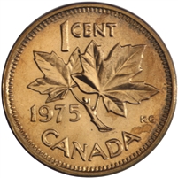 1975 Canada 1-cent Brilliant Uncirculated (MS-63)