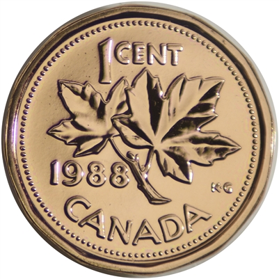 1988 Canada 1-cent Proof Like