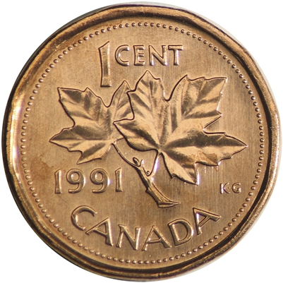 1991 Canada 1-cent Brilliant Uncirculated (MS-63)