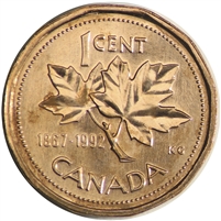 1992 Canada 1-cent Brilliant Uncirculated (MS-63)