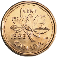1993 Canada 1-cent Brilliant Uncirculated (MS-63)