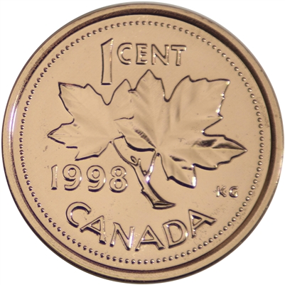 1998 Canada 1-cent Proof Like