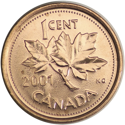 2001 Canada 1-cent Brilliant Uncirculated (MS-63)
