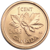 2003 Old Effigy Canada 1-cent Brilliant Uncirculated (MS-63)