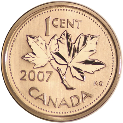 2007 Magnetic Canada 1-cent Specimen