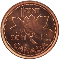 2011 Non Magnetic Canada 1-cent Brilliant Uncirculated (MS-63)