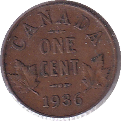 1936 Canada 1-cent Circulated