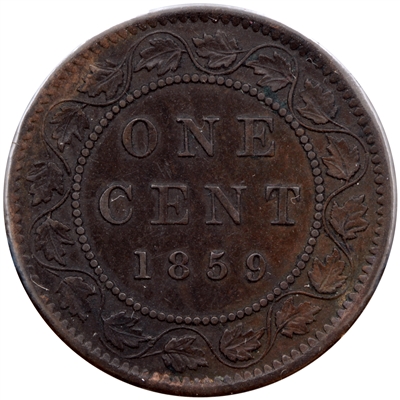 1859 Low 9 Canada 1-cent Extra Fine (EF-40)