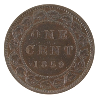 1859 DP N9 #3 Canada 1-cent VF-EF (VF-30) $