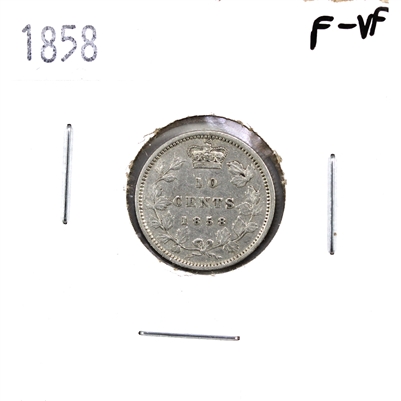 1858 Canada 10-cents F-VF (F-15) $