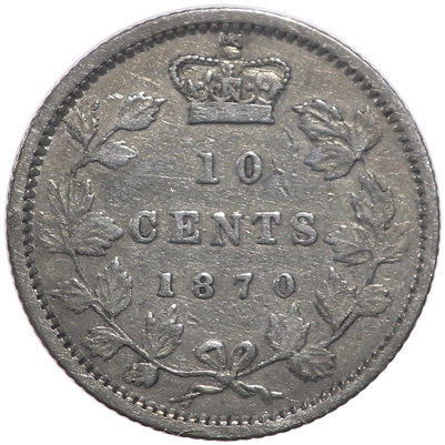 1870 Wide 0 Canada 10-cents Very Good (VG-8) $