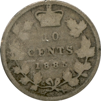 1885 Obv. 4 Canada 10-cents Good (G-4) $