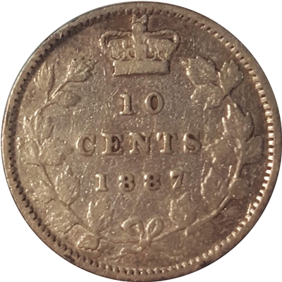 1887 Canada 10-cents VG-F (VG-10) $