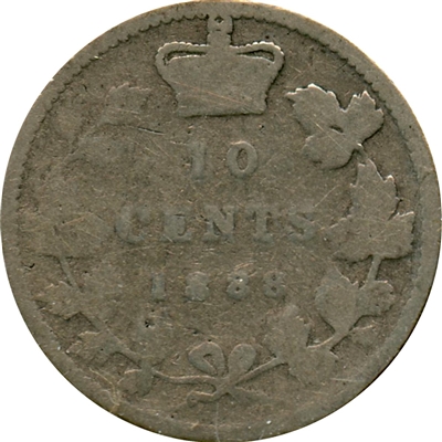 1888 Canada 10-cents About Good (AG-3)