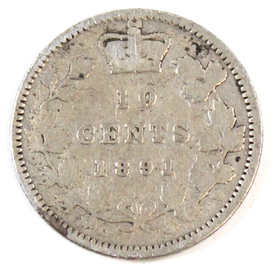 1891 22 Leaves Canada 10-cents G-VG (G-6)