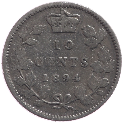 1894 Obv. 5 Canada 10-cents G-VG (G-6)