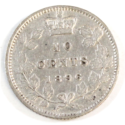 1896 Obv. 6 Canada 10-cents VF-EF (VF-30) $