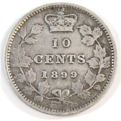 1899 Small 9's Canada 10-cents Very Fine (VF-20) $