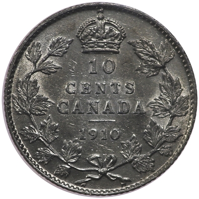 1910 Canada 10-cents Extra Fine (EF-40) $