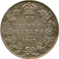 1912 Canada 10-cents F-VF (F-15)