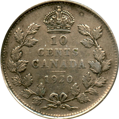 1920 Canada 10-cents VF-EF (VF-30)