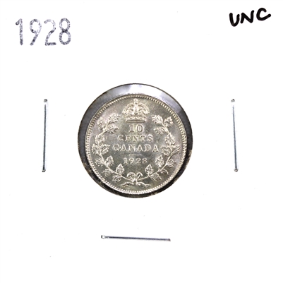 1928 Canada 10-cents Uncirculated (MS-60) $