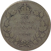 1929 Canada 10-cents G-VG (G-6)