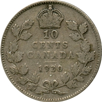 1930 Canada 10-cents Very Good (VG-8)