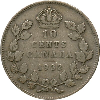 1932 Canada 10-cents F-VF (F-15)