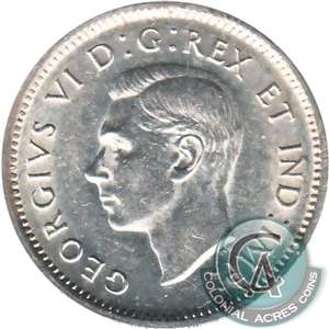 1940 Re-Engraved Canada 10-cents EF-AU (EF-45)