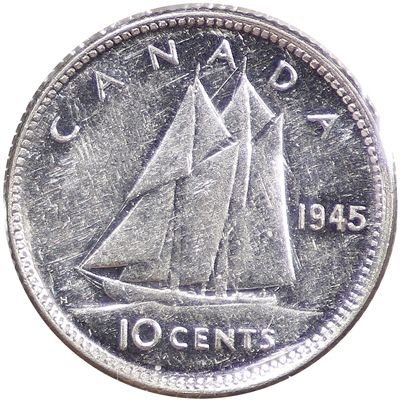 1945 Canada 10-cent EF-AU (EF-45)