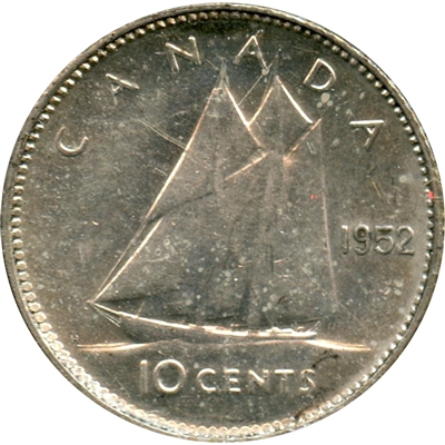 1952 Canada 10-cents EF-AU (EF-45)