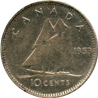 1953 SS Canada 10-cents Circulated