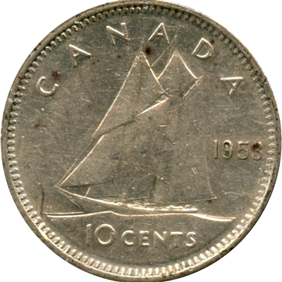 1953 SS Canada 10-cents Extra Fine (EF-40)