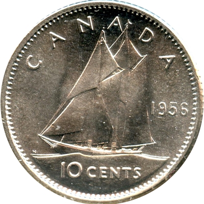 1956 Canada 10-cents Choice Brilliant Uncirculated (MS-64)
