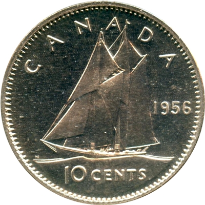 1956 Canada 10-cents Proof Like