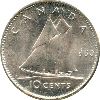 1960 Canada 10-cents Brilliant Uncirculated (MS-63)