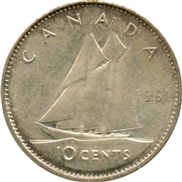 1961 Canada 10-cents Circulated