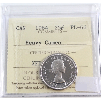 1968 Nickel Canada 10-cents ICCS Certified PL-66 Heavy Cameo